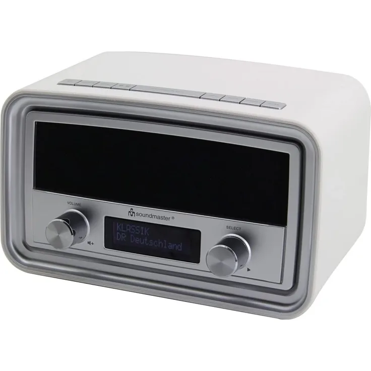 Soundmaster UR 190 Tischradio, Dot-Matrix-Display, LCD-Display, weiß