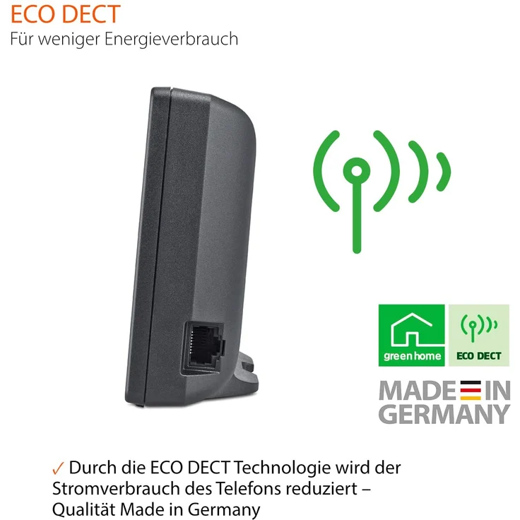 Gigaset GO-Box 100 DECT Basisstation, Verbindung analog über TAE-Anschluss oder per LAN-Kabel an Ihrem Router, kompatibel mit 6 Gigaset Mobilteilen, schwarz – Bild 7