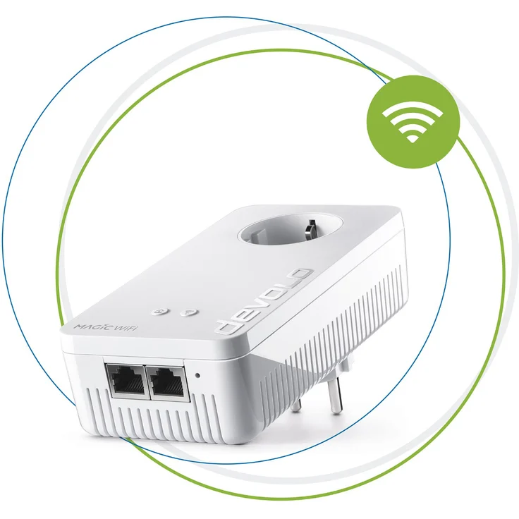 Devolo Magic 2 WiFi Next Powerline Adapter (2400Mbps, 2X Gigabit-LAN-Anschlüsse, G.hn, WLAN) – Bild 3