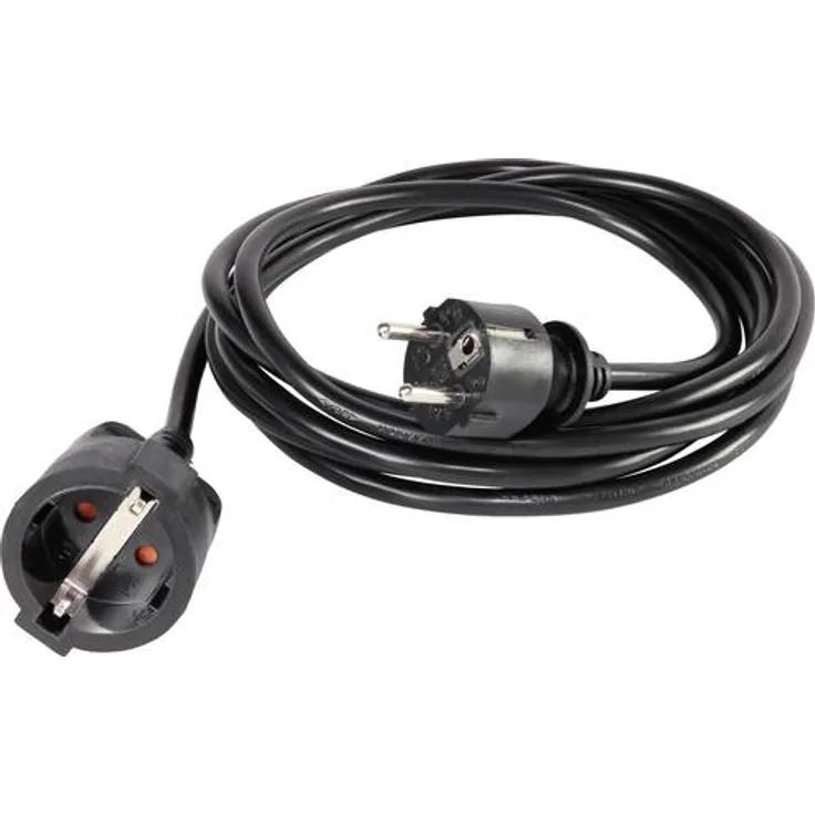 Basetech 1593780 Strom Verlängerungskabel 16A Schwarz 3.00m