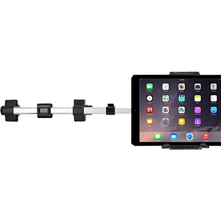 May HRMOUNTPRO einstellbare Autokopfstützenhalterung für iPad-Tablet mit einer Breite bis 25,4 cm - Auch kompatibel mit 12,9'' iPad Pro - Aluminium - Zwei Stellungen