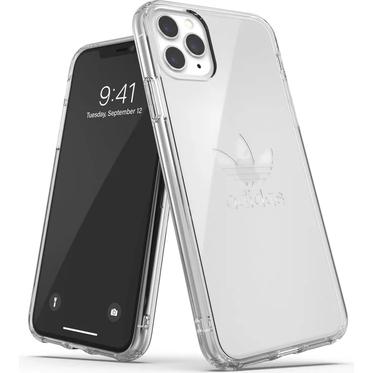 adidas Originals Kompatibel mit iPhone 11 Pro Max Hülle, Großes Logo Druck Transparente schützende Handyhülle - Transparent