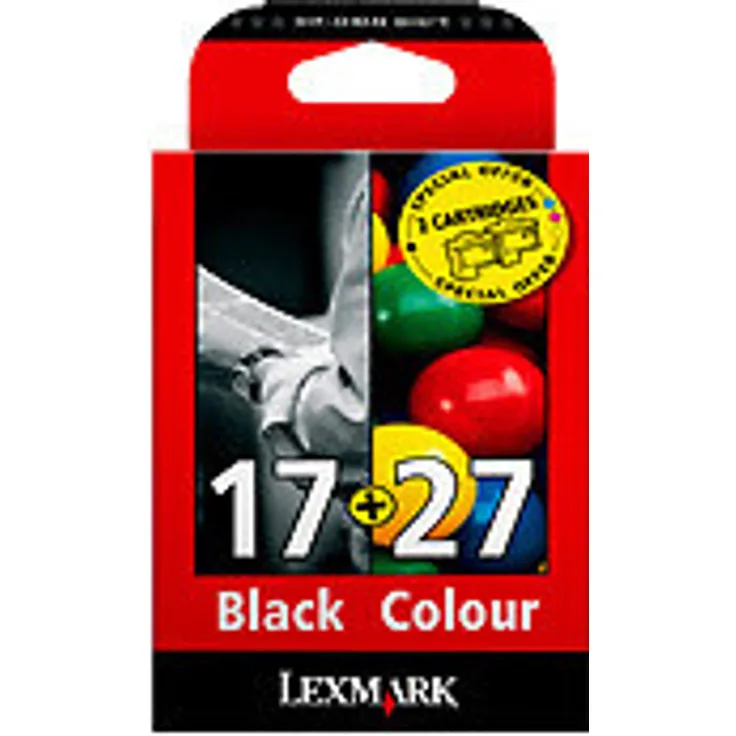 Lexmark Nr.17 + Nr. 27 Schwarz, Gelb Tintenpatrone (80D2952)