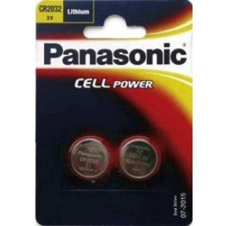 Panasonic CR2032 Lithium Knopfzelle, 3V, 2er Pack – Bild 1