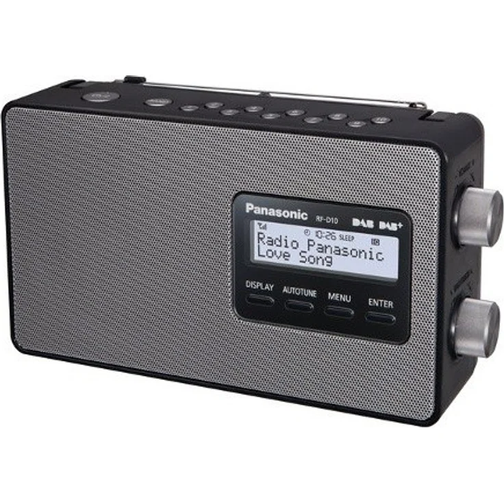 Panasonic RF-D10EG-K Digitalradio (DAB+-UKW Tuner, Netz- und Batteriebetrieb) schwarz – Bild 1