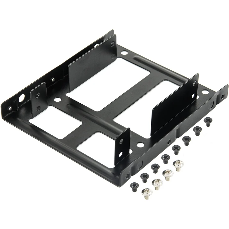 Poppstar HDD SSD Einbaurahmen (Einbau-Kit mit HDD SSD Halterung für interne 2,5'' Festplatten und Schraubensets)