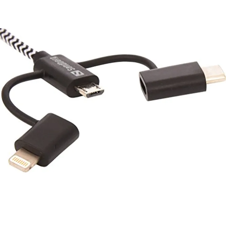 Sandberg 441-01 3-in-1 Lightning-Micro USB mit USB-C, 1m