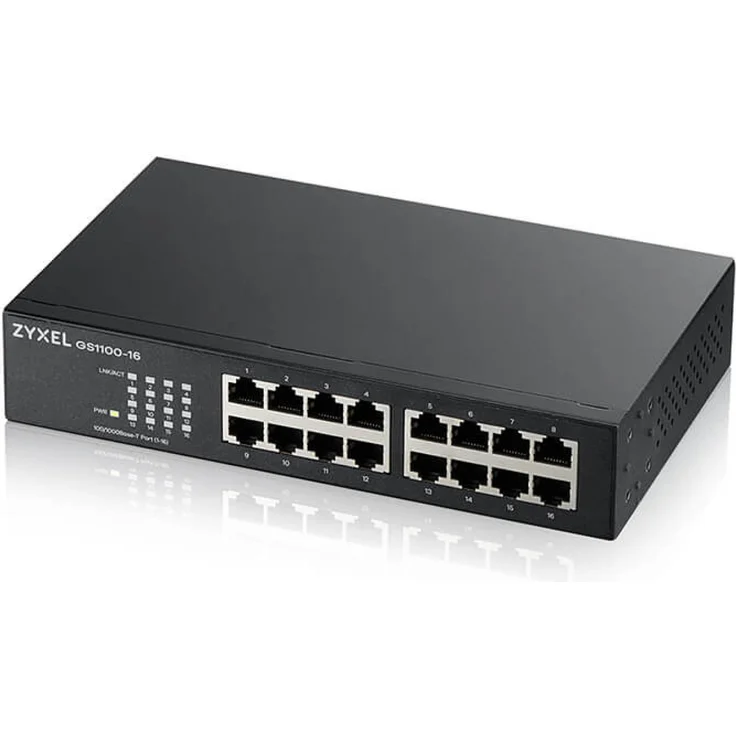 Zyxel Switch 16 Port Gigabit Unmanaged Switch GS1100-16 V3 – Bild 1