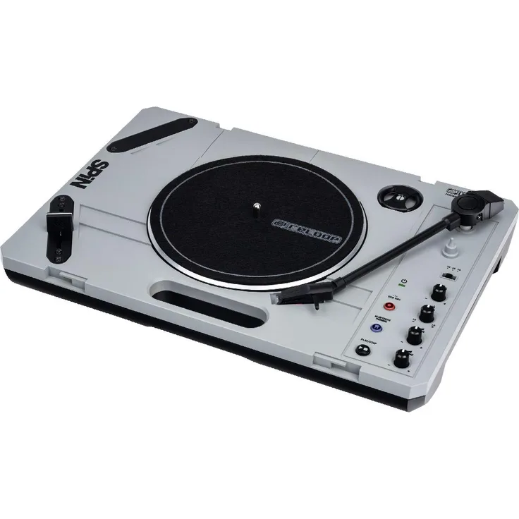 Reloop SPIN - Portabler Plattenspieler für Vinyl-Liebhaber & Scratch-Künstler, Überragend für mobiles Scratching und Cutting, Bluetooth Audio Streaming