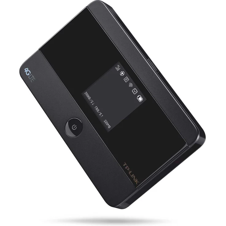 TP-Link M7350 mobiler WLAN Router (4G-LTE bis zu 150Mbit-s Download- 50Mbit-s Upload, Hotspot, Cat4, 2000mAh Akku, LCD Display, kompatibel mit allen europäischen SIM Karten) schwarz – Bild 1