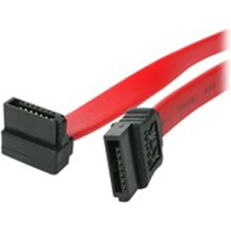 StarTech.com SATA III Kabel rechts gewinkelt - S-ATA Anschlusskabel bis 6Gb/s - SATA-Kabel - Serial ATA 150/300/600 - 7-poliges SATA (M) - 7-poliges SATA (M) - 15,24 m - rechts abgewinkelter Anschluss - Rot (SATA6RA1) - Preisvergleich