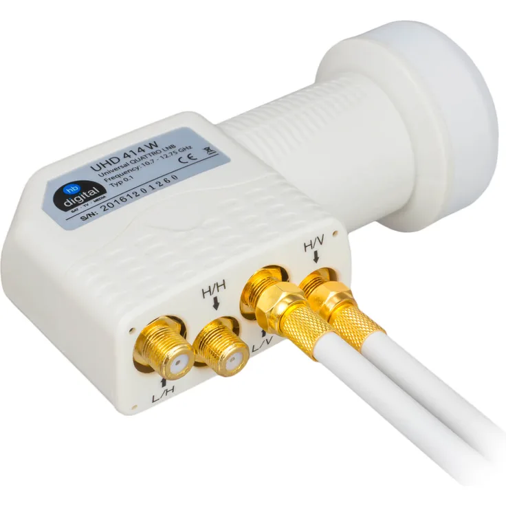 HB-DIGITAL UHD 414 W Quattro LNB ''WEISS''