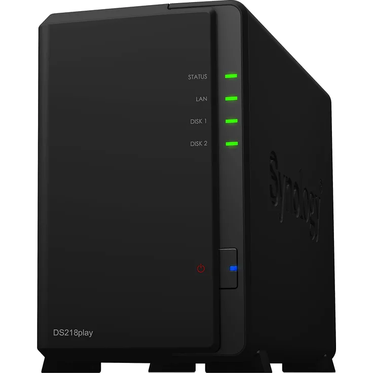 Synology DS218PLAY-4TB-RED 4TB (2x 2TB WD Rot) 2 Bay Desktop NAS-Einheit