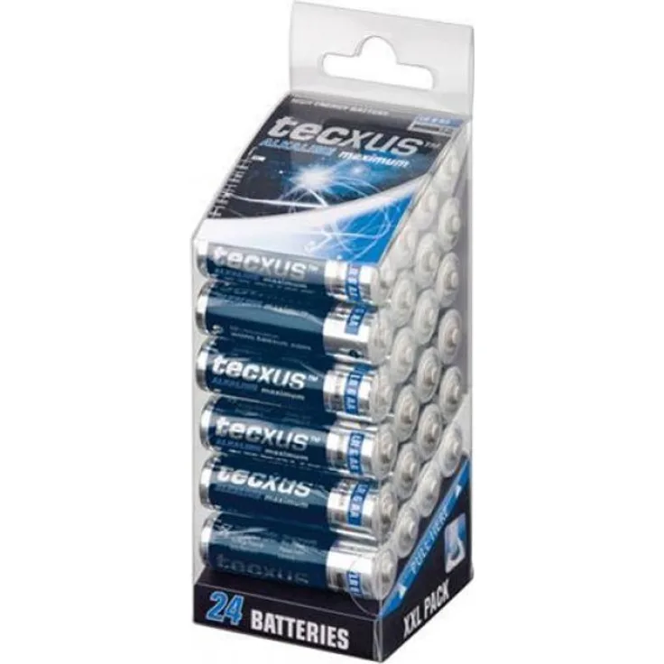 Tecxus AA Batterie Alkaline Mignon LR6 1,5V - XXL Multipackung 24 Stück # 23818