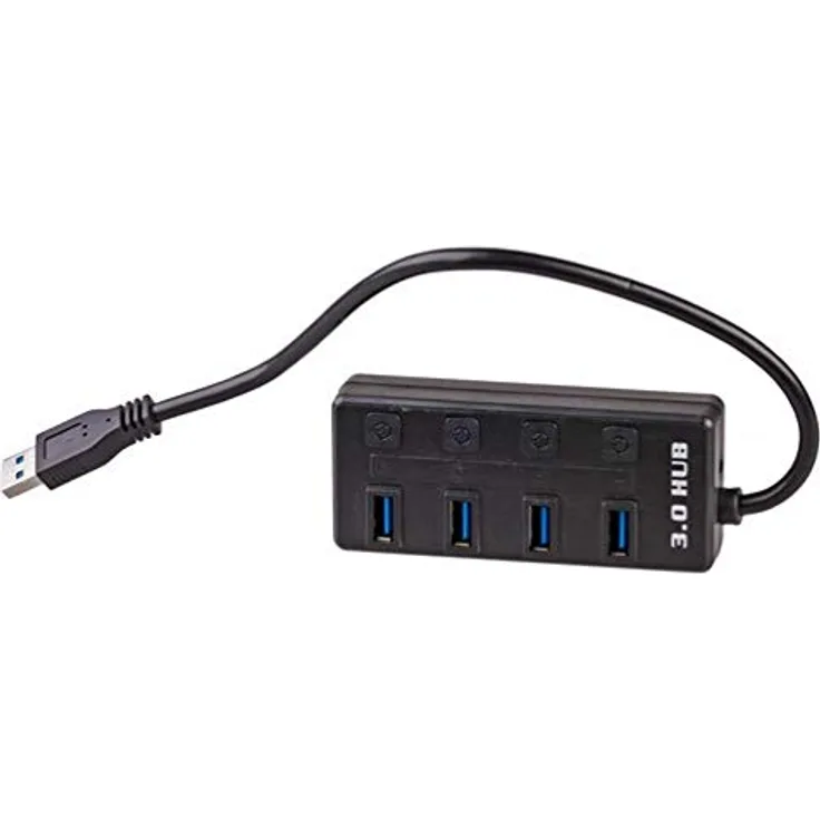 AKYGA AK-AD-33 4 Ports USB 3.0 Hub Stecker Schalter Verteiler Adapter Splitter