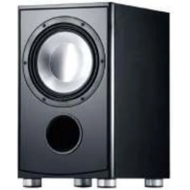 Canton AS 85.2 SC Aktiver Bass-Reflex Subwoofer (100-150 Watt) nuss-Silber Subwoofer schwarz