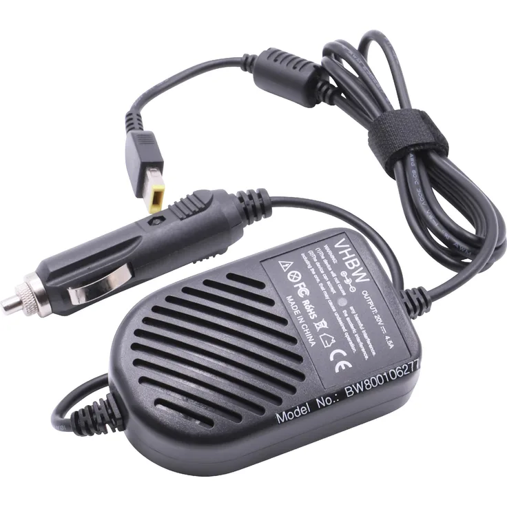 vhbw Kfz-Netzteil Ladegerät Ladekabel 90W passend für Lenovo ThinkPad Edge E431, E531, ersetzt 0C19880, ADLX45NLC3A, 36200246, 0B47030, ADLX45NDC3