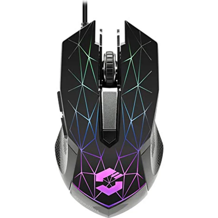 Speedlink RETICOS RGB Gaming Mouse - USB Maus mit RGB Beleuchtung für Büro-Home Office für PC-Notebook-Laptop, schwarz