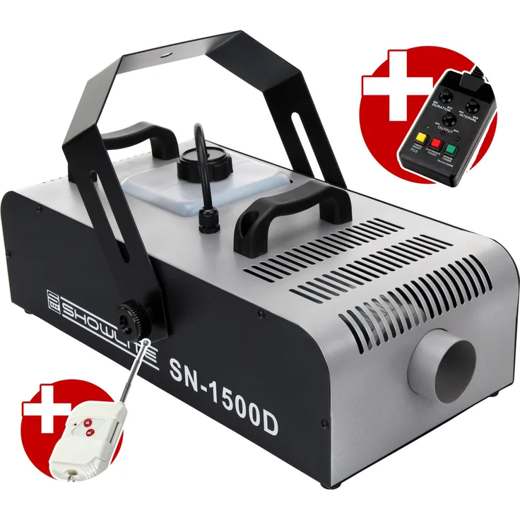 Showlite SN-1500D DMX Nebelmaschine 1500W inkl. Fernbedienung mit Timer