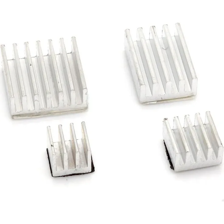 4 teiliges Kühlkörper Set für Raspberry Pi 4, silber