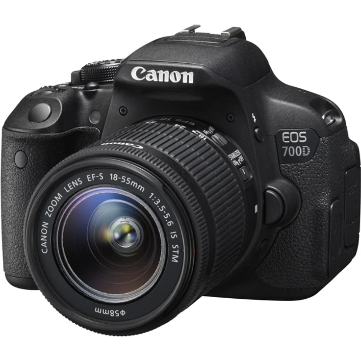 Canon EOS 700D SLR-Digitalkamera (18 Megapixel, 7,6 cm (3 Zoll) Touchscreen, Full HD, Live-View) Kit inkl. EF-S 18-55mm 1:3,5-5,6 IS STM – Bild 1