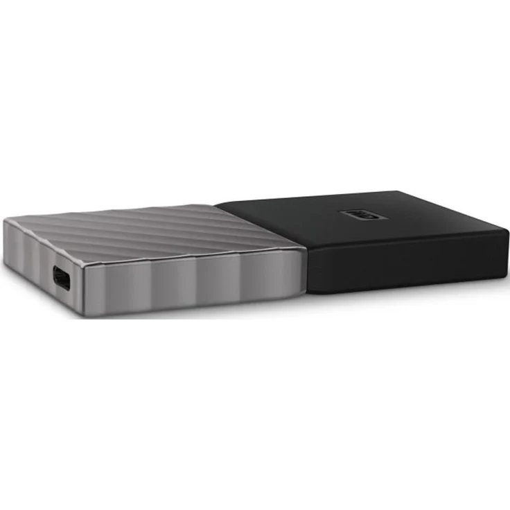 WD My Passport SSD WDBKVX2560PSL - Solid-State-Disk - verschlüsselt - 256 GB - extern (tragbar) - USB 3.1 Gen 2 (USB-C Steckverbinder) - 256-Bit-AES - schwarze Oberseite mit gunmetal (mittel metallisch grau) Boden (WDBKVX2560PSL-WESN) - Preisvergleich – Bild 5