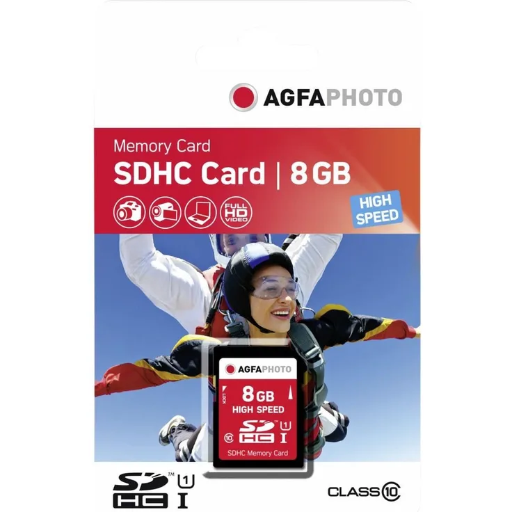 AgfaPhoto High Speed Class 10 8GB Secure Digital (SDHC) Speicherkarte