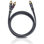 Oehlbach BOOOM 500 - Subwoofer Y-Cinch-Kabel (2 x Cinch auf 1 x Cinch) - Druckvolle Basswiedergabe & effektive Schirmung - 5m - anthrazit