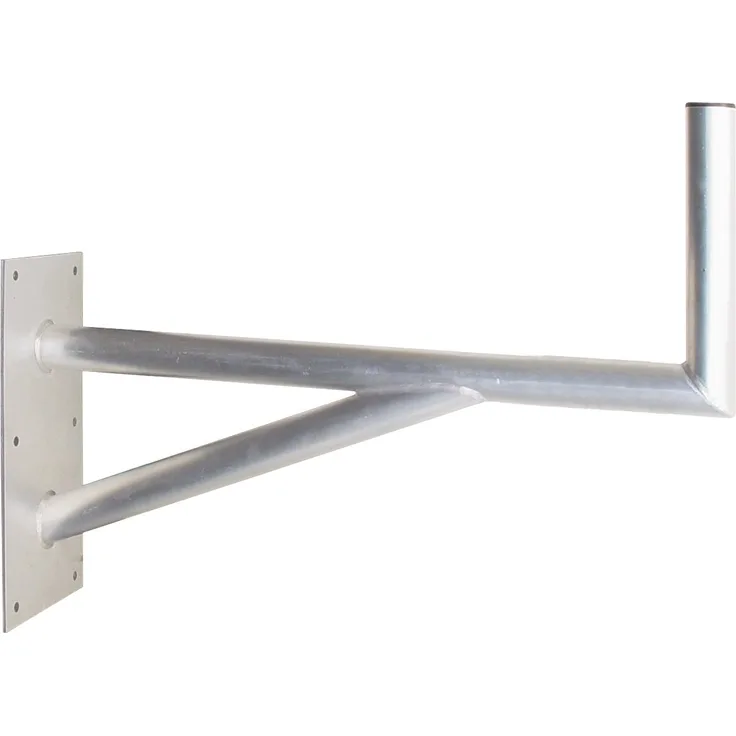 Transmedia FSATML Sat-Wandhalterung mit Stützelement (Auslegerlänge/-höhe 800/300mm, Grundplatte 400x200) aluminium