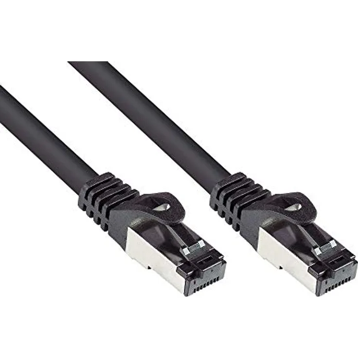 Good Connections SmartFLEX Cat.6A INDUSTRIE (PUR) - 15 m - Hochflexibles 10-GIGABIT - KUPFERLEITER - CU - Öl- und UV-beständig, schleppkettentauglich - S-FTP, PiMF - halogenfrei (LSZH) - SCHWARZ