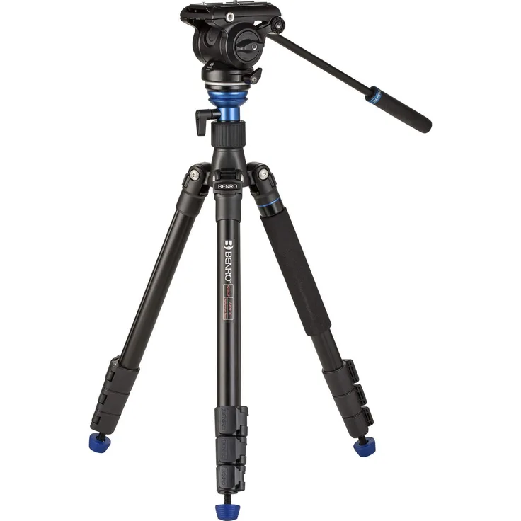 Benro A2883F Aluminium-Reisestativ mit S4Pro Fluid Videokopf