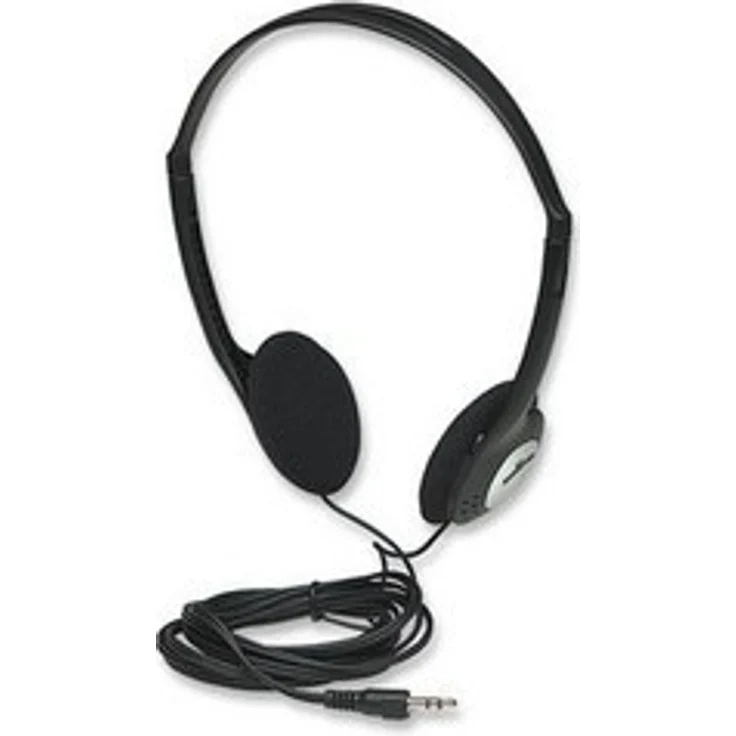 Manhattan Stereo Kopfhoerer Ultraleicht mit verstellbarem Kopfbuegel Leichter Anschluss mit 3,5 mm Stereo-Klinkenstecker 177481 – Bild 1