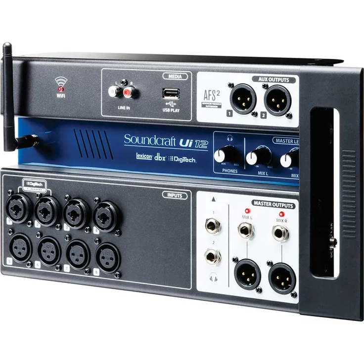 Soundcraft Ui 12 - Kanal Digital-Mischpult mit Tablet/Smartphone/PC-Steuerung