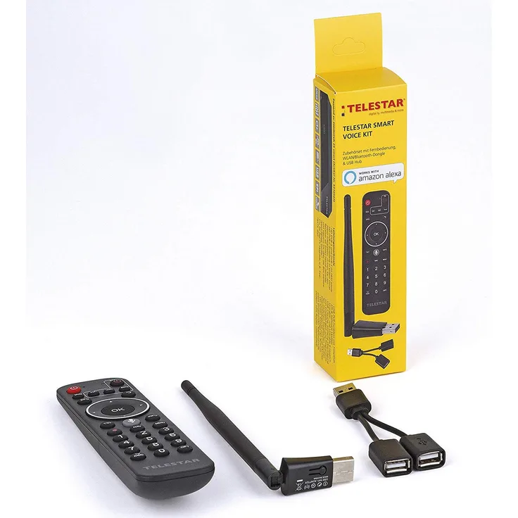 TELESTAR Smart Voice Kit für DIGINOVA 25 Smart (Smart Kit, Smart Home, Alexa, Sprachsteuerung) schwarz
