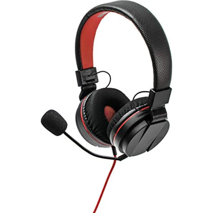 snakebyte Switch HEAD:SET S - Stereo Headset zur Verwendung mit Nintendo Switch - auch kompatibel mit anderen Geräten mit 3,5mm Audio Stecker für VOIP, Telefonkonferenz ,Video - bis zu 4,5m Kabel