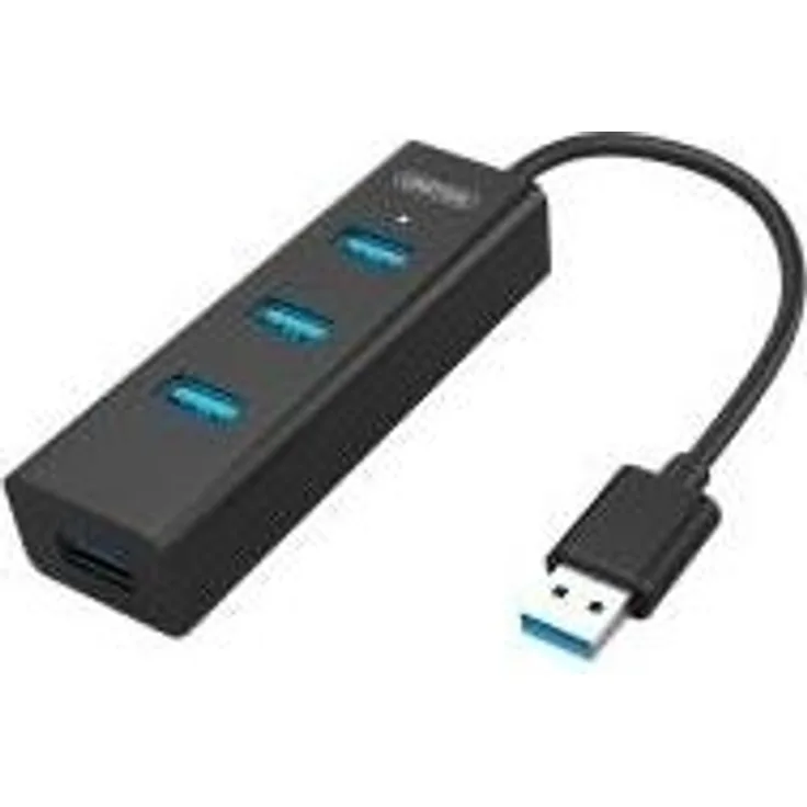 UNITEK USB Hub 4 Port 3.0 + 1 Microusb-SuperSpeed Datenhub Multiport Verteiler für PC, Laptop, Tastatur, Mouse, Drucker-iOS (Mac) + Windows Kompatibilität-Plug&Play-Y-3089