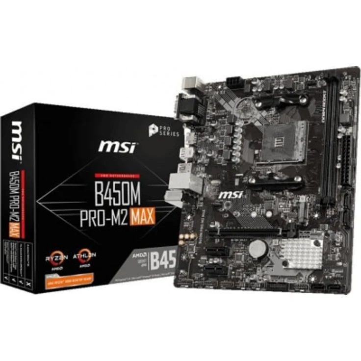 MSI B450M-A PRO MAX - micro ATX, AMD B450, Sockel AM4, Dual-channel DDR4 (B450M-A PRO MAX) – Bild 1