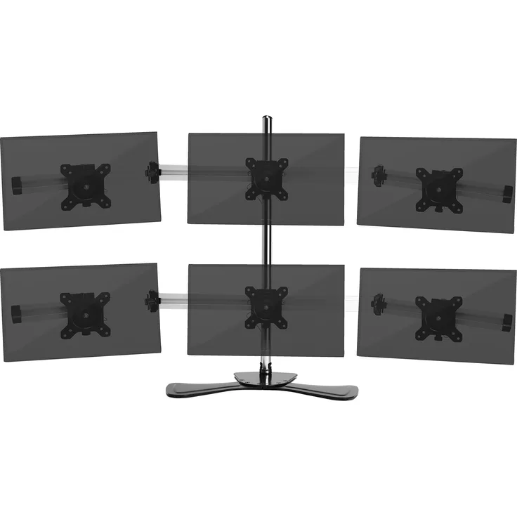Duronic DM756 Monitorhalterung / Tischhalterung / Standfuß / Monitorständer für einen LCD / LED Computer Bildschirm / Fernsehgerät mit Neig, Schwenk und Rotierfunktion