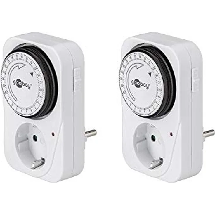 Goobay 2er Pack Zeitschaltuhr mechanischer Timer, 2) (Pack of 2)