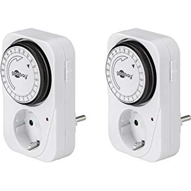 Goobay 2er Pack Zeitschaltuhr mechanischer Timer, 2) (Pack of 2)