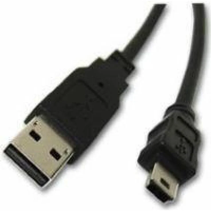 USB 2.0 Mini Kabel, USB-A Stecker-Mini USB-B Stecker, 1,0 m – Bild 1