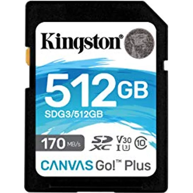 Kingston SDG3/512GB Canvas GO PLUS SDXC Class 10 UHS-I U3 V30