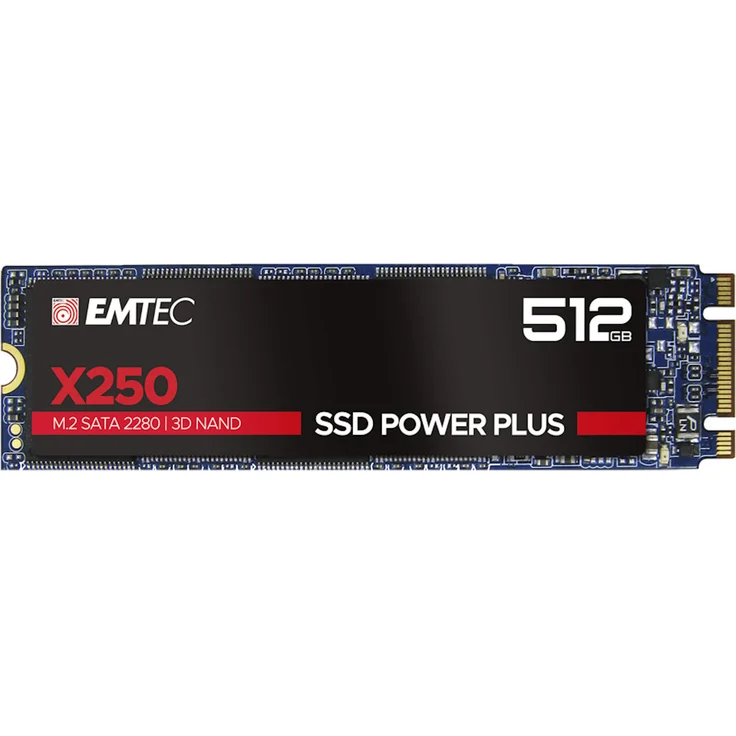 EMTEC SSD Power Plus X250 - Solid-State-Disk - 512 GB - intern - M.2 2280 - SATA 6Gb/s (ECSSD512GX250) – Bild 2