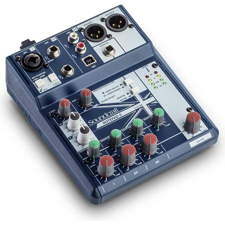 Soundcraft Notepad 5 Konsole Mischpult mit USB I-O