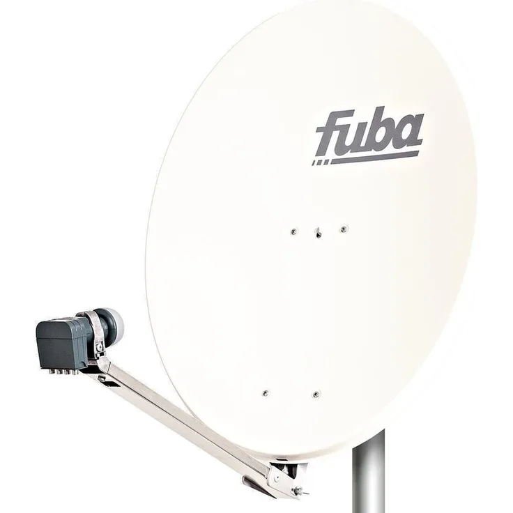 Fuba Sat-Antenne DAL 804 W mit Quad LNB, weiß, (80 cm)