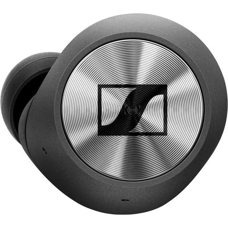 Sennheiser MOMENTUM Chrom, True Wireless In-Ear Kopfhörer, mit Bluetooth, Mikrofon, geeignet für Sport, spritzwassergeschützt, schwarz – Bild 4