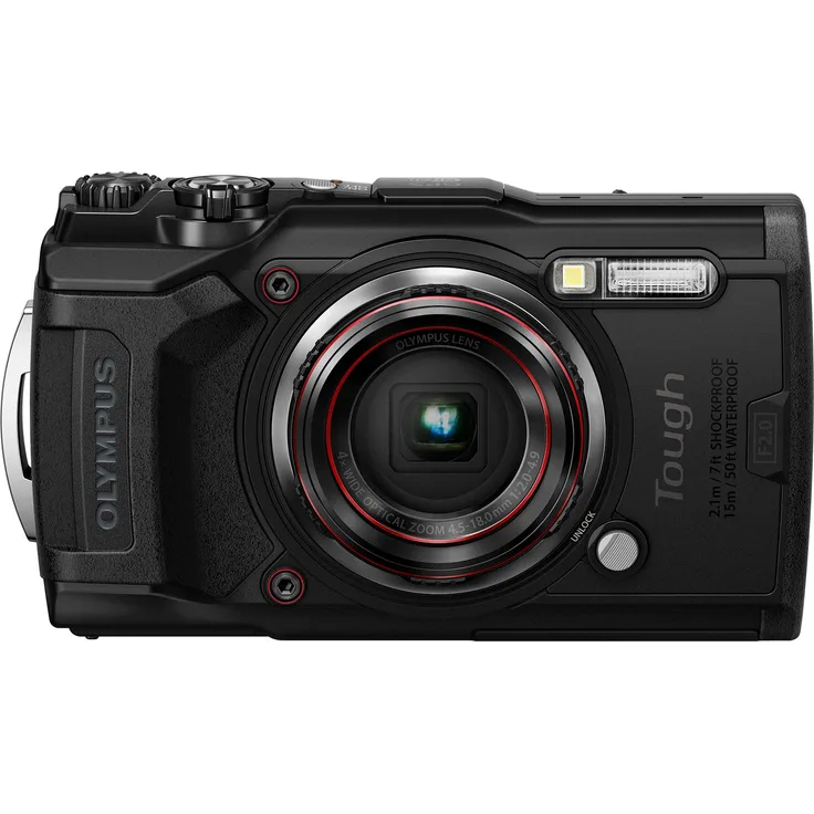 Olympus Tough TG-6 wasserdichte Kamera, Basis, schwarz