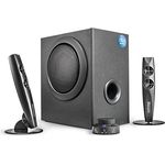 Wavemaster STAX BT 2.1 Lautsprecher System (46 Watt) mit Bluetooth-Streaming Aktiv-Boxen Nutzung für TV-Tablet-Smartphone-PC schwarz (66211)