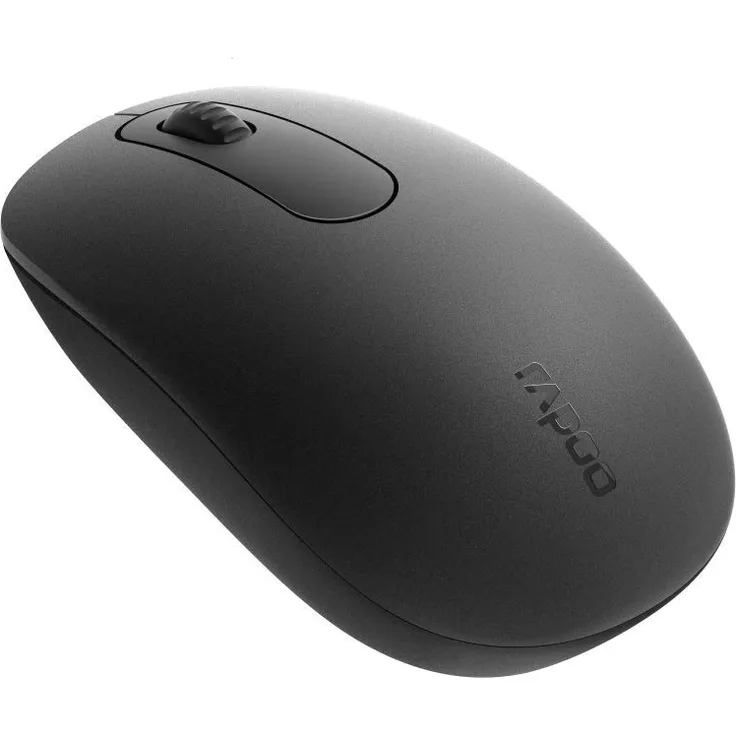 Rapoo N200 Optische Maus mit Kabel, leise, Schwarz