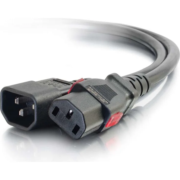 C2G 15 ft Locking C14 auf C13 10 A 250 V Power Cord Schwarz